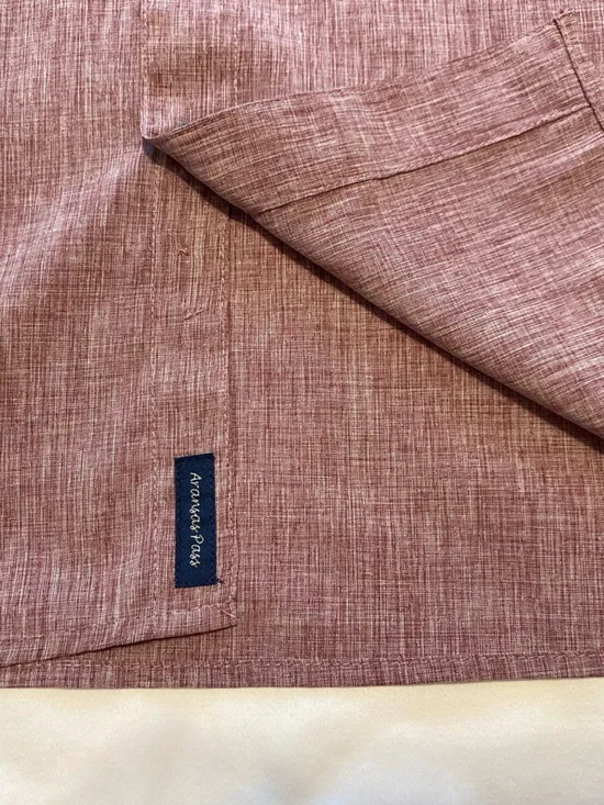 Men’s 4XL Magellan Outdoors Relaxed Fit Fish Gear Shirt in Mauve Heather - Picture 6 of 12